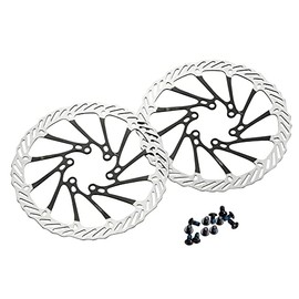 Dymoece Bike Disc Brake Rotors 6 Holes with 12 Screws for Shimano Tektro Avid Magura Hayes 160mm / 180mm