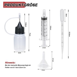 Pack of 18 Precision Tip Applicator Bottles Transparent Glue Bottles Dropper Bottles for Liquids Plastic for DIY Quilling Crafts, Acrylic Painting (5 ml x 18)