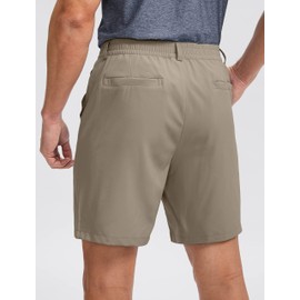 Soothfeel - Pantalones cortos de golf para hombre con 5 bolsillos de 7 pulgadas, elásticos, ligeros, de secado rápido, para senderismo, trabajo, casual, para hombre, caqui (Dusty Khaki), M