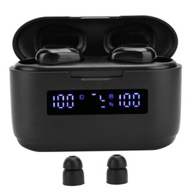 Bluetooth 5.0 Wireless Headset Sport Earphone Handsfree InEar Earbuds with Digital Display(Black )