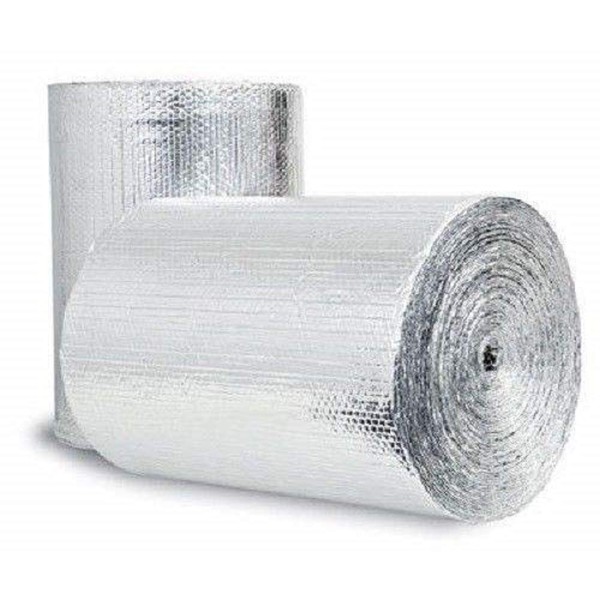 Double Bubble Reflective Foil Insulation: (16 in X 25 Ft Roll) Commercial Grade, No Tear, Radiant Barrier Wrap: Weatherproofing Attics (Special Rafter / Truss Size), Windows, Garages, RV's, Ducts ETC