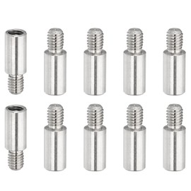 PATIKIL 10 Pcs M6x15+8mm Stainless Steel Standoff Extension Posts Screws,Metric Male Female Thread Adapters Spacer for PCB,Quadcopter Drone,Computer & Circuit Board Assortment Kit