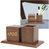 Pen Holder Clock Temperature Calendar Display 3 Level Brightness Adjustment