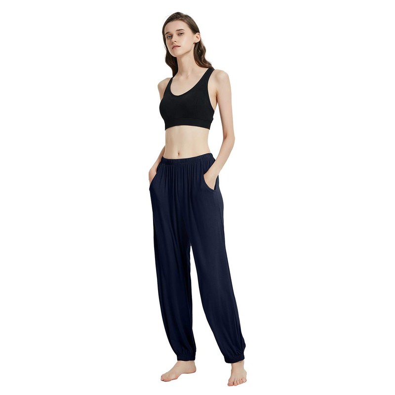 Aflowyii Pantalones de pijama modal de bambú para mujer, ropa