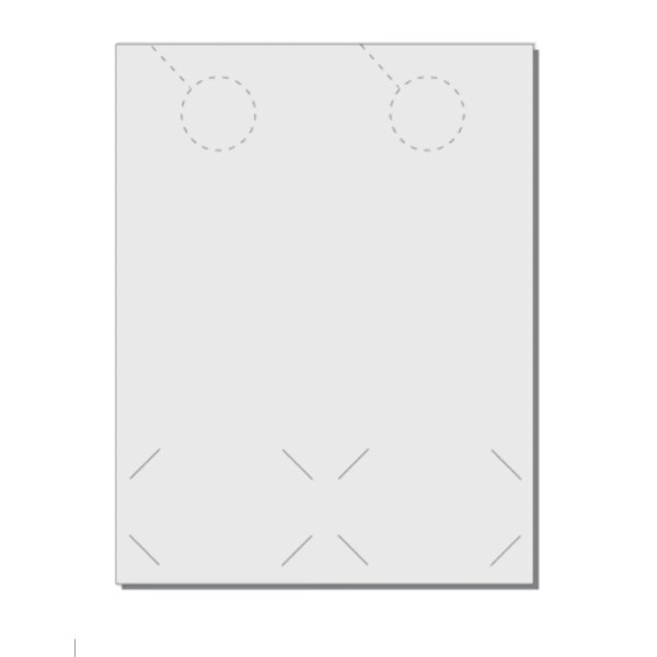 Zapco Gray Door Hangers for Business Cards, 4.25"x 11", 2-UP