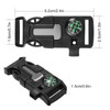 Lixada 10Pcs Emergency Whistle Buckle with Flint Scraper Fire Starter