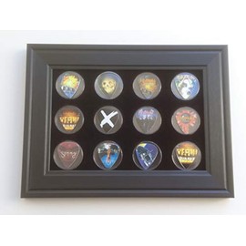 Black Display Frame for 12 Guitar Picks (Not Included)