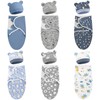 VitalCozy 6 Pack Preemie Swaddle Blanket Wrap with Hat Set