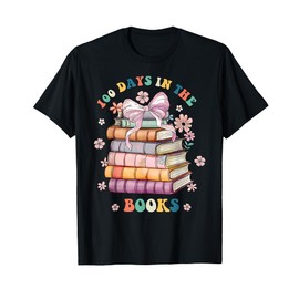 100 Days In The Books School Teachers Kids Boys Girls T-Shirt