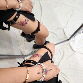 Color Lettering Temporary Tattoo Stickers for Body Art RC-129 30ea