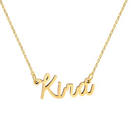 Yiyang Gold Necklaces Simple Jewelry Stainless Steel Pendant Chain Birthday Gift for Women Kira