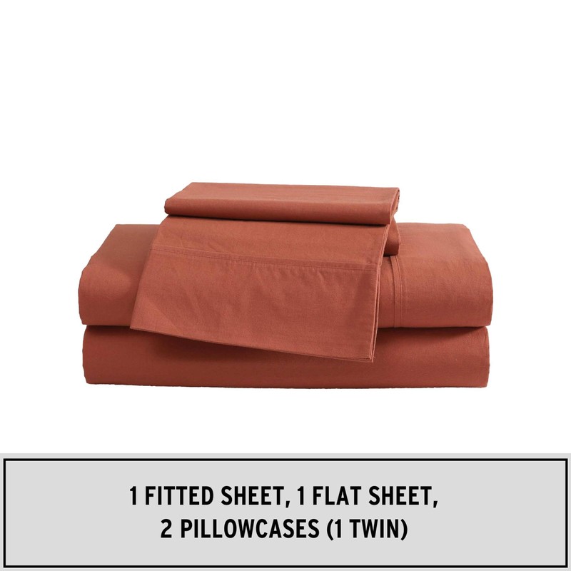 Eddie Bauer - Queen Sheet Set, Washed Percale Bedding Set