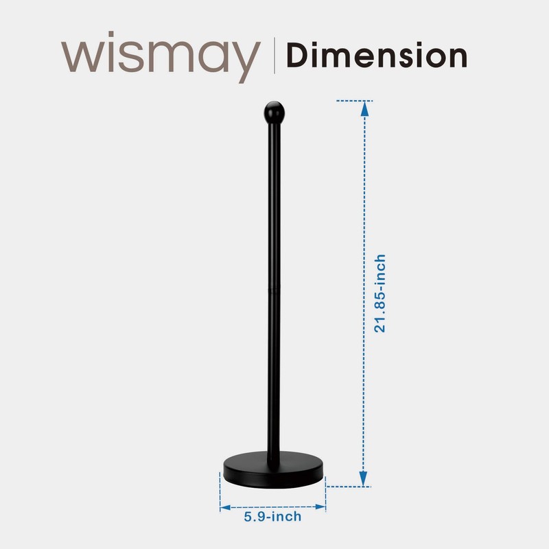 Wismay Toilet Paper Holder Stand for Max 5 Paper Rolls,