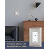 ZILLSEA Decorative Focus Frame Switch Plates Outlet Covers, Durable Metal