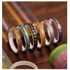 YUBX Skinny Gold Washi Tape Set Basic Foil Print Decorative