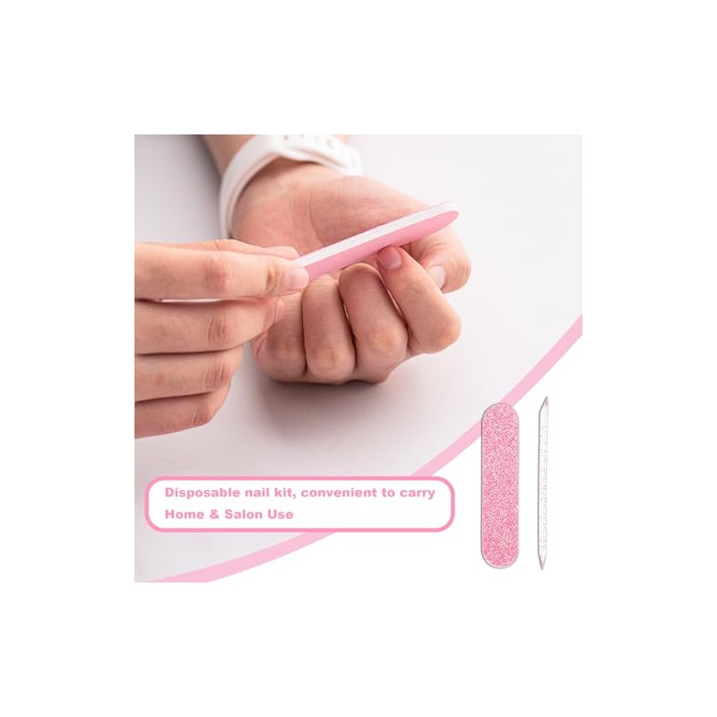 Mini limas de uñas de grano 240, con punta de