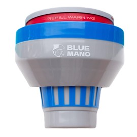 Blue Mano Chlorine Floater (V2.0 Upgraded) for 3 inch Tabs with Refill Warning, Durable Design, 7 inch Large Dispenser for Inground and Above Ground Swimming Pool