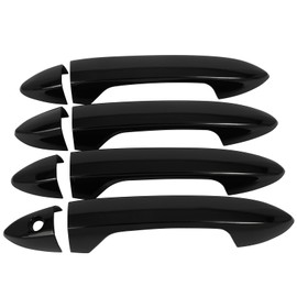 OCPTY 4PCS Door Handle Covers for 2013-2017 for Honda Accord Exterior Driver Side & Passenger Side Car Door Handle Covers Trim Kit Black