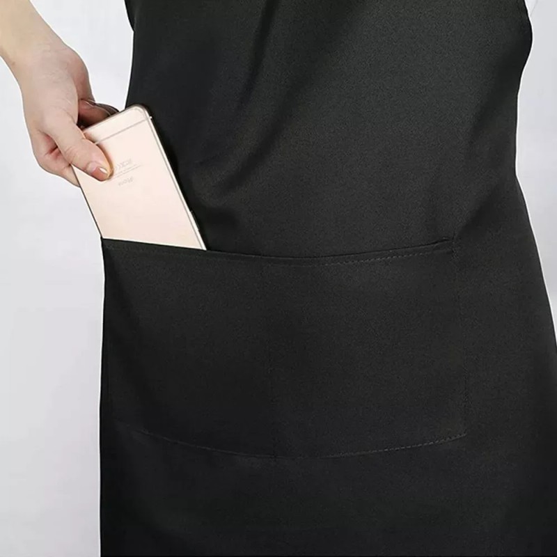 LOMETEB 2 Pack Mandil Delantal Para Chef Anti-agua Poliéster Algodón