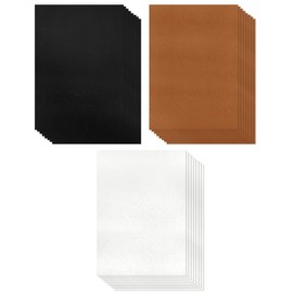 Cinvo 30 Pack Leather Print Card Stock Engraved A4 Thick Cardstock Paper Poster Boards Thick Paper Sheets for Notebook Cover Cardmaking Scrapbook Signs Party Decor DIY Craft (21x28cm, 3 Colors)