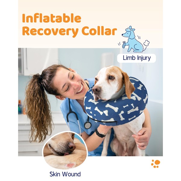 Supet Supet Inflatable Dog Cone Alternative After Surgery - Neck