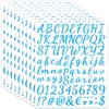 760 Pieces 10 Sheets Blue Letters Stickers,1 Inch Self Adhesive