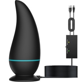 2025 TV Antenna for Local Channels, 1600+ Miles Long Range Signal Reception, TV Antenna Indoor with Amplifier Signal Booster, HD Digital Indoor Antenna for All Smart TV's Supports 4K HD (CurvePlate)