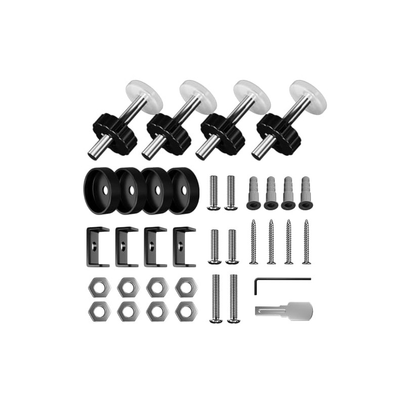 COMOMY Gate Accessories for Extra Tall Pet Gate (Black)