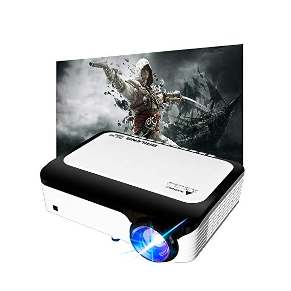 BRILENS Native 1920X1080P Movie Projector 6000LUX Full HD Video Projector