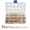 YFFSFDC Knurled Nuts 330pcs M2 M3 M4 M5 Brass Nuts