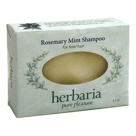 Herbaria Rosemary Mint Shampoo Bar for Finer Hair handcrafted all-natural soap with essential oils. Enjoy our other skin-friendly products.