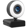 Somikon Webcam with Light: Full HD USB Webcam with LED