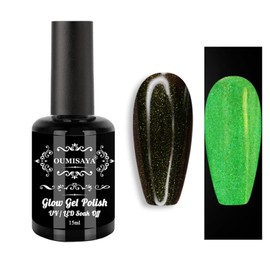 Oumisaya Glow in the dark Black Gel Polish Colors 15ML with Opal Foils for gel nail art design (GPD063fh)
