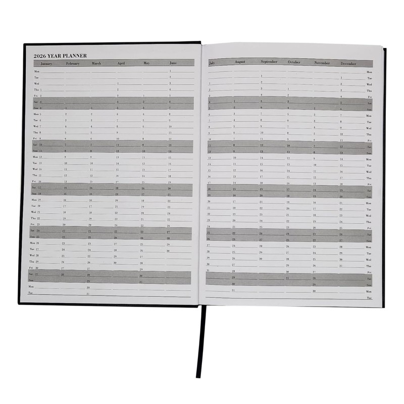 evelay 2026 Diary A5 Week to View Hardback Planner Organiser