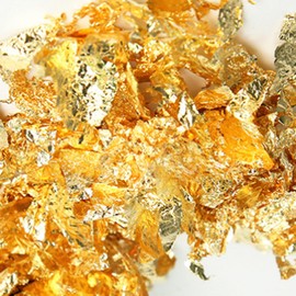 Berolle 6 Gram Gold Foil Flakes Gold Leaf Flakes Gilding Flakes Imitation Metallic Foil Flakes for Nails Painting Crafts Slime and Resin Jewelry Making (Gold, Silver & Copper)