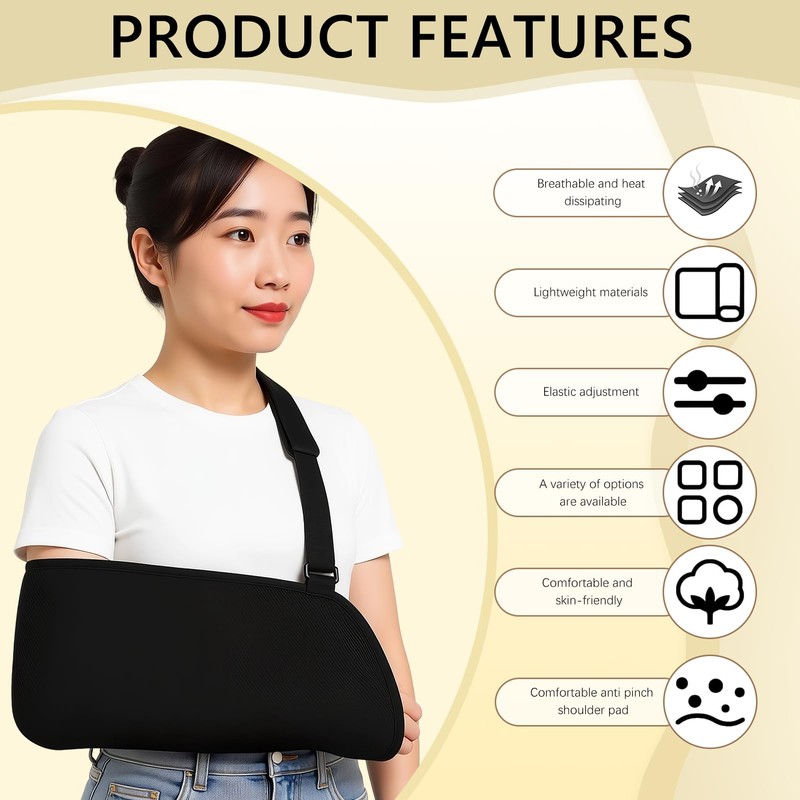 DmDoyy Arm Sling Shoulder, Arm Immobilisation, Adjustable Arm Strap with