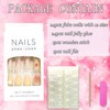 Spring Press on Almond Nails Medium Glossy Full Cover Almond