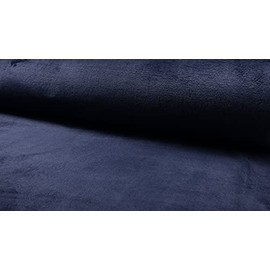 Luxury Double Sided Coral Cuddle Fleece Fabric Material - Navy, 1Mtr 150cmx100cm