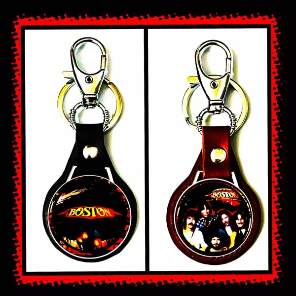BOSTON DON’T LOOK BACK LEATHER KEYCHAINS LOT OF TWO