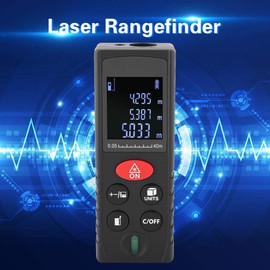 Laser Rangefinder, KXL-D Digital Rangefinder for Distance up to 0.05-40/60/80/100 m [Accuracy ±2 mm] (0.05-40 m)