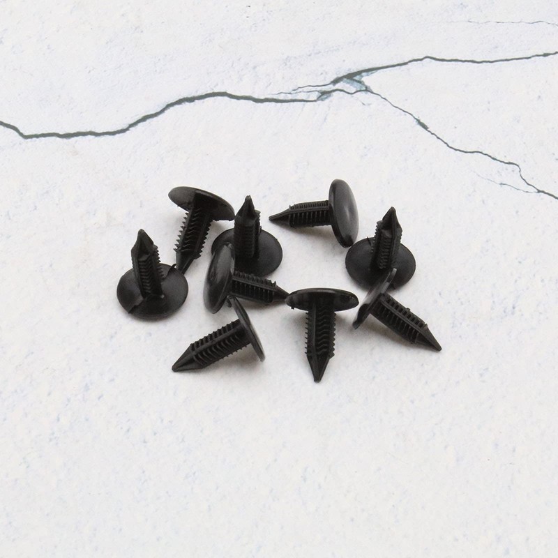 EMSea 30pcs Plastic Fir Tree Trim Clips Black 6mm Hole