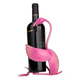 Kavolet Wine Holder, Flamingo Shape Wine Bottle Holder Tabletop Decor Wine Rack, Metal Sculpture Wine Holder Stand, Crafts Ornament for Home Kitchen (cat/Flamingo)