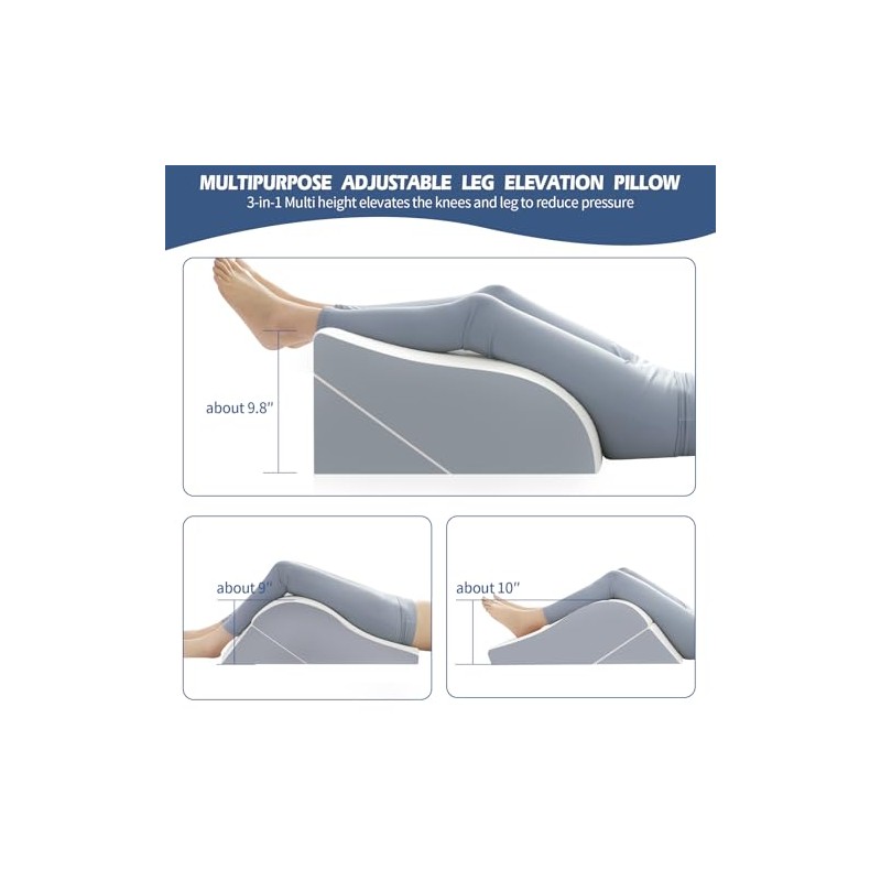 Simpledad 2PCS Almohadas en cuña para elevar piernas, Ideales para