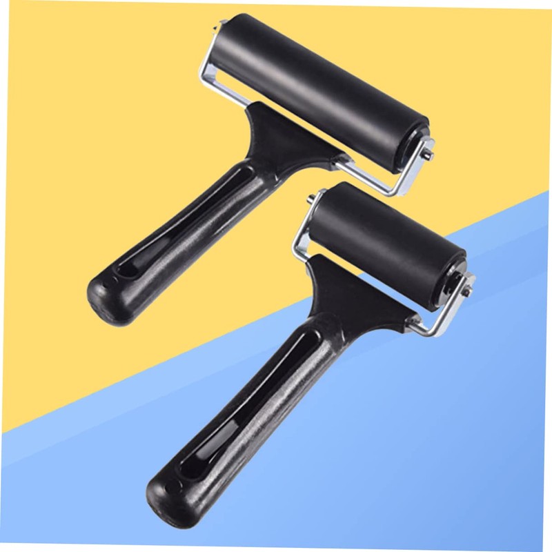 IWOWHERO 2pcs Rubber Rollers for Stamping Printing Tools Heavy Duty