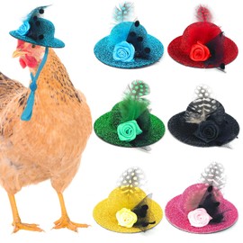 6 Pieces Chicken Hats for Hens fit Chicken Clothes Costumes for Chickens Hats for Chickens Bearded Dragon Costume Tiny Hats Small Animal Hats Doll Clothes Doll Accessories-11