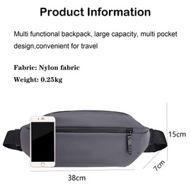 YISILINYX Waterproof Waist Bag Bumbags,Nylon 4 Pockets BumBags Unisex Fanny Pack Bag with Bottle Holder for Sport Travel Hiking Cycling,Hiking,Fitness,Running,Bike Travel (Grey)