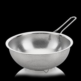 Queensense stainless steel tray punching fruit scooper 21cm / 퀸센스 스텐 채반 펀칭 과일 건지기 21cm