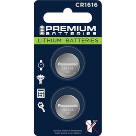 Premium CR1616 Battery Lithium 3V Coin Cell - Japanese Engineered High Capacity Batteries (2 Pack)