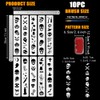 FINGERINSPIRE 2PCS Horror Elements Stencils for Painting with Brush 30x30cm