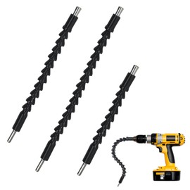 omesy Super bit Screwdriver Flexible 3PCS Multipurpose Universal Flexible Shaft Extension Rod (Black)